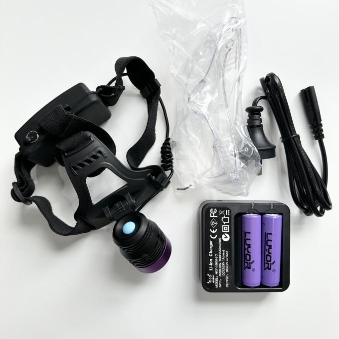 Lampu depan partikel UV Fluoresen Magnetik DG-3101S Dengan panjang gelombang puncak 365-370nm Dan 2 pcs 18650 baterai lithium 6