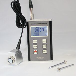 HG-6363 3 Axis Portable Vibration Meter Piezoelectric Accelerometer dengan RS232 & Bluetooth untuk Pemantauan Mesin