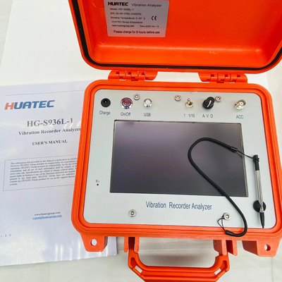 HG-S936L-1 Portable Vibration Data Recorder 1Hz-200Hz Perangkat pengujian getaran saluran tunggal