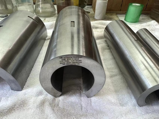 Ndt Equipment Pipe Ultrasonic Calibration Block Untuk Asme Angle Beam