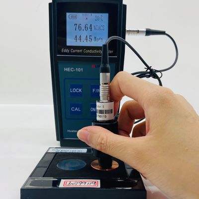 HEC-101 60KHz Eddy Current Electrical Conductivity Tester %IACS MS/m Dual Unit Auto Temperature Compensation Aluminum Copper Alloy Conductivity Meter