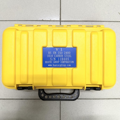 IIW V1 Kalibrasi Blok Di Baja Karbon Aksesoris Baja Ringan Untuk Detektor Cacat Ultrasonik