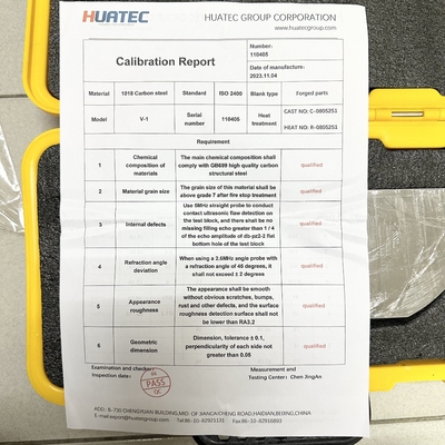IIW V1 Kalibrasi Blok Di Baja Karbon Aksesoris Baja Ringan Untuk Detektor Cacat Ultrasonik