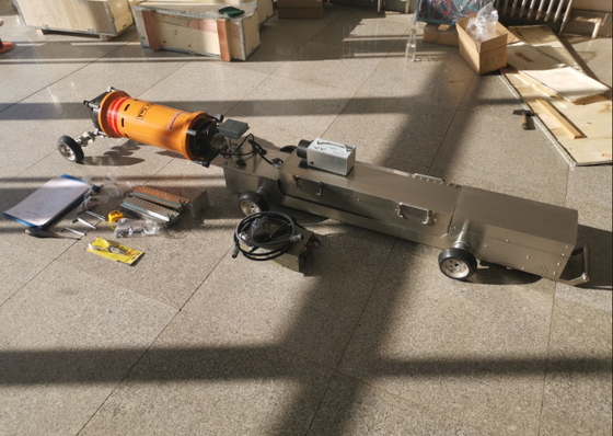 HUATEC X Ray Pipe Crawler Machine Diameter Pipe Deteksi Jangkauan Dia 400-1100mm