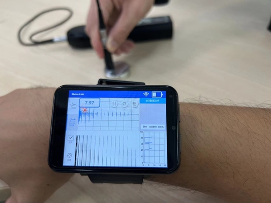 TG-14+ A Scan B Scan mode APP EMAT Pengukur ketebalan ultrasonik elektromagnetik dengan LCD berwarna