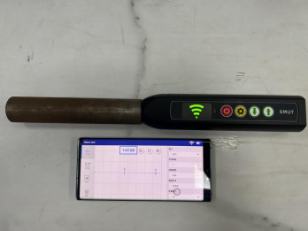 TG-14+Tablet Komputer Non-kontak A Scan B Scan Elektromagnetic Ultrasonic Thickness Gauge