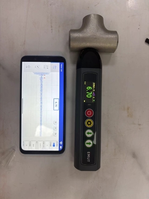 TG-14+ A Scan B Scan mode APP EMAT Pengukur ketebalan ultrasonik elektromagnetik dengan LCD berwarna