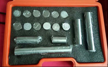 Blocks for the linearity checking of Digital Thickness Gauge Set (17 pcs) 