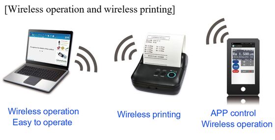 SRT-6610 Warna LCD 13 Parameter Nirkabel Sinkron Aplikasi Ponsel Seluler Pengukur Kekasaran Permukaan