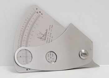 Pengukur las bentuk kipas multi-fungsi portabel untuk pengukuran filet, undercut dan celah