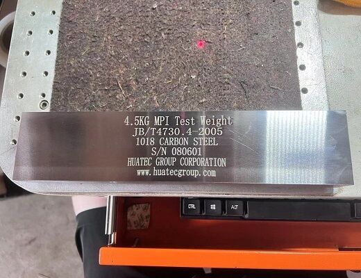 4.5KG MPI Berat Uji 45N Inspeksi Partikel Magnetik Blok Uji Kekuatan Angkat 1018 Baja Karbon Untuk Kalibrasi Yoke Magnetik AC