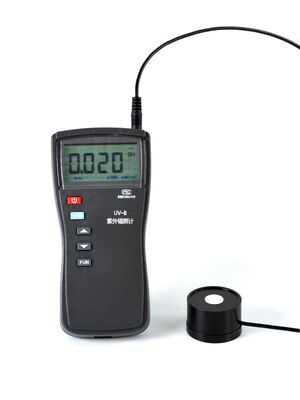 UV-B Industrial UV Light Intensity Meter 0.1~200000μW/cm2 UV254 UV297 Probe UV Irradiance Tester