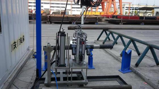 HMTD Portable Drill Pipe MFL Testing Machine Peralatan pemeriksaan cacat pipa pengeboran ladang minyak di lokasi