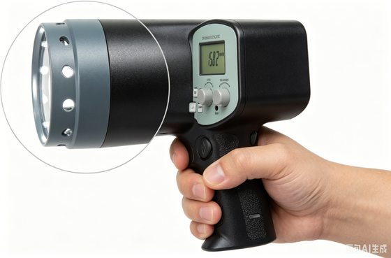 HDTS-3350PC Stroboskop Presisi Tinggi Meter Internal & External Trigger Flash Tachometer