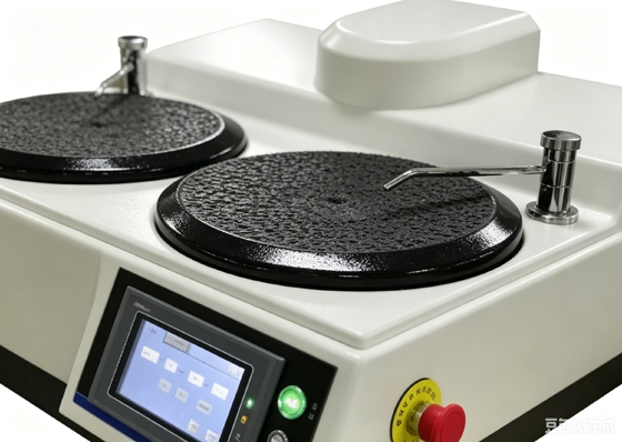 HPA-2SE Double Disc Metallographic Grinding Polishing Machine PLC Touch Screen Peralatan Persiapan Sampel