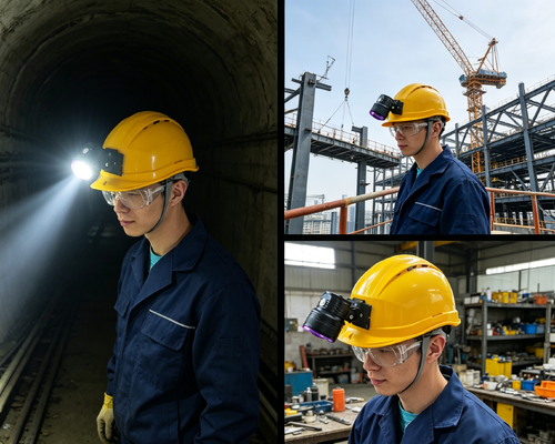 DG-90H Portable Helmet UV Flashlight Adjustable Angle Dual Use Handheld & Head Mounted Industrial UV Testing Light (Lampu Uji UV Industri yang Dipasang di Tangan dan Kepala)