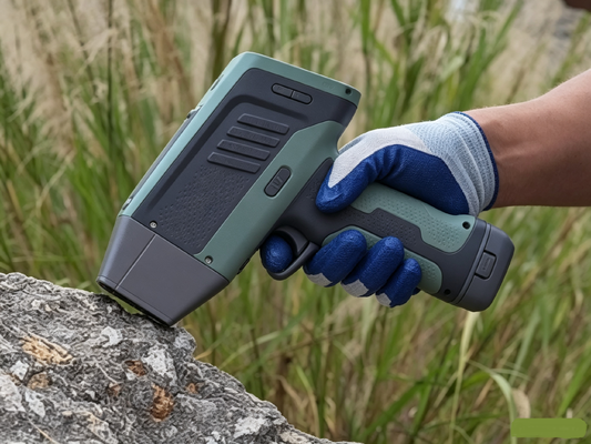 HXRF-600plus Penganalisis Elemen Mineral XRF Genggam IP65 Detektor Kadar Bijih Portabel Bluetooth GPS Bawaan Tahan Air untuk Prospek Geologi