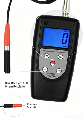 TG‑2200CF Portable Coating Thickness Gauge 0.1μm Resolution Single Continuous Measurement Galvanized Paint Enamel Tester
